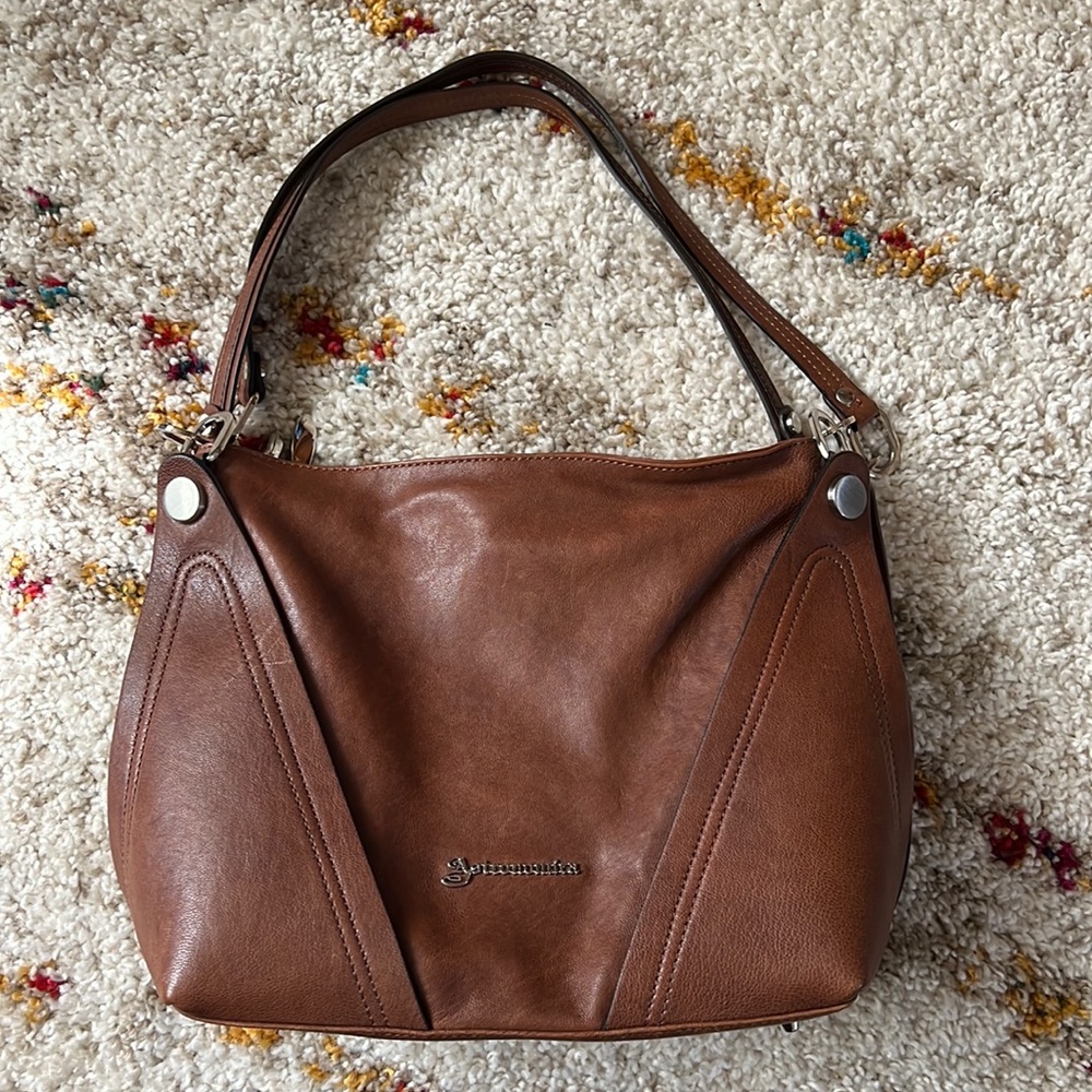 ASTRONOMICA VERNICETTA Patent Italian Leather Luxury Top Handle Large Bag